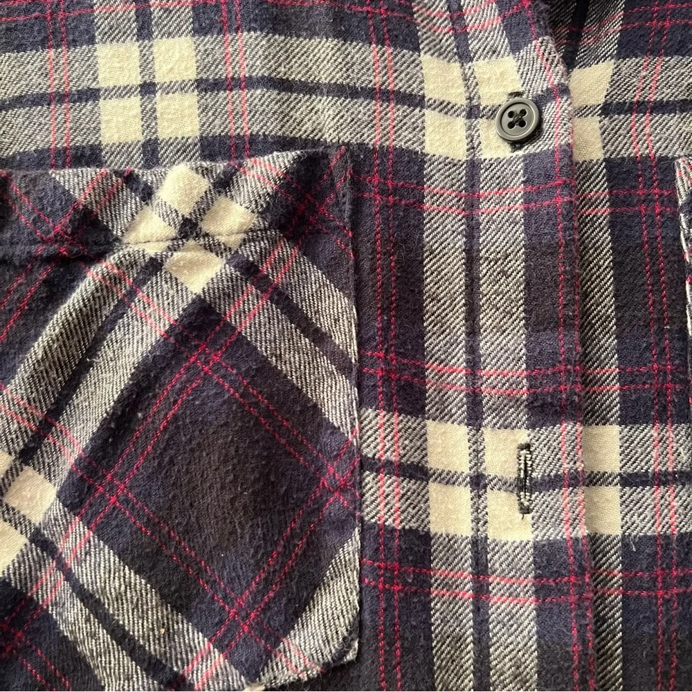 Monki Long Sleeve Button Up Plaid Flannel XS - Picture 4 of 8